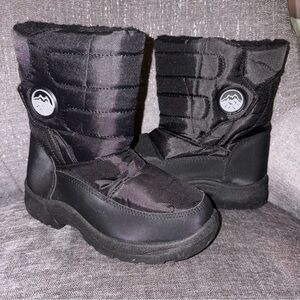 Kids Black Winter Snow Boots size 1
